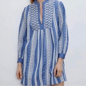 NWT! Zara Embroidered Tunic Dress